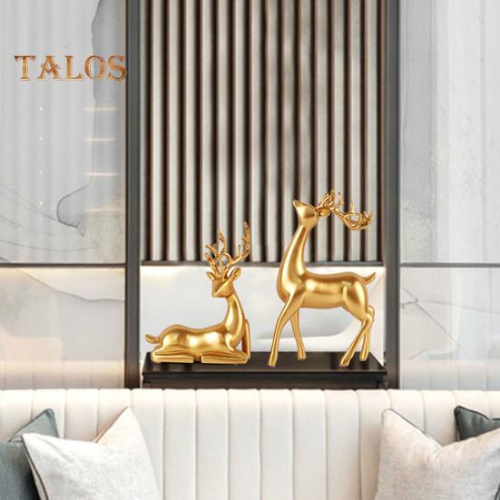 2 шт. настольный орнамент оленя смоляные фигурки оленя стоящего оленя и лежащего оленя скульптура для домашнего офиса стол декор