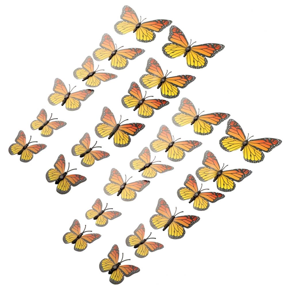 Breathtaking Decorative Butterflies In Orange Pack of 24 for All Events