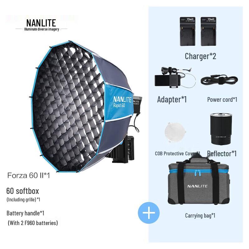 Серия светодиодных видеосветильников NANLITE Forza 60/60B II