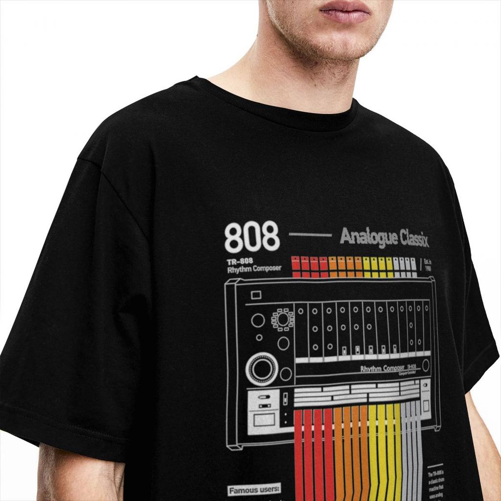 Мужская Женская Футболка Roland TR-808 TR 808 Музыкальная Футболка Мода Чистый Хлопок Винтаж Классическая Футболка с Круглым Вырезом Большого Размера