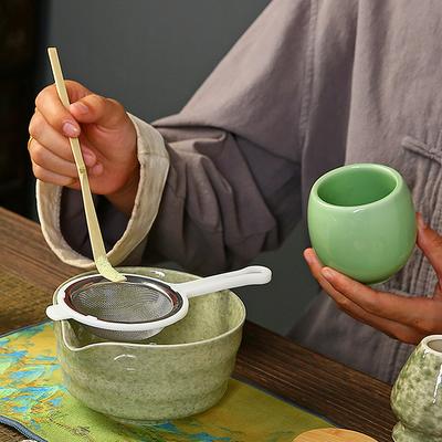 Набор для приготовления японского матча из 7 предметов, бамбуковая кисточка для матча, изысканная чаша для матча, подарочная коробка с венчиком, роскошные чайные инструменты, отличные подарки