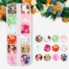 12Grids/Box Nail Sequins Стильные изысканные мини рождественские наклейки для маникюра с блестками для
