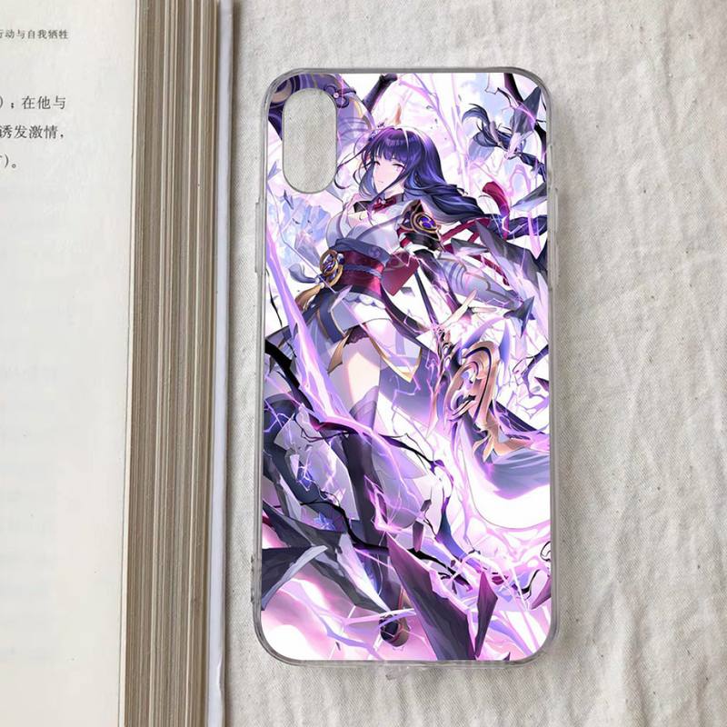 Чехол для телефона Genshin Impact Райдэн Сёгун для iPhone 11 12 13 Mini Pro Max 8 7 6 6S Plus X 5 S SE 2020 XR XS 10