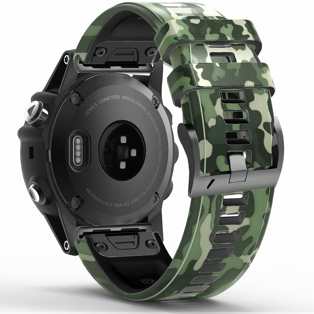 Для Garmin Fenix Enduro/Tactix Delta/Tactix 7 Pro ремешок для часов с печатным рисунком мягкий силиконовый ремешок с быстросъемным креплением 26 мм