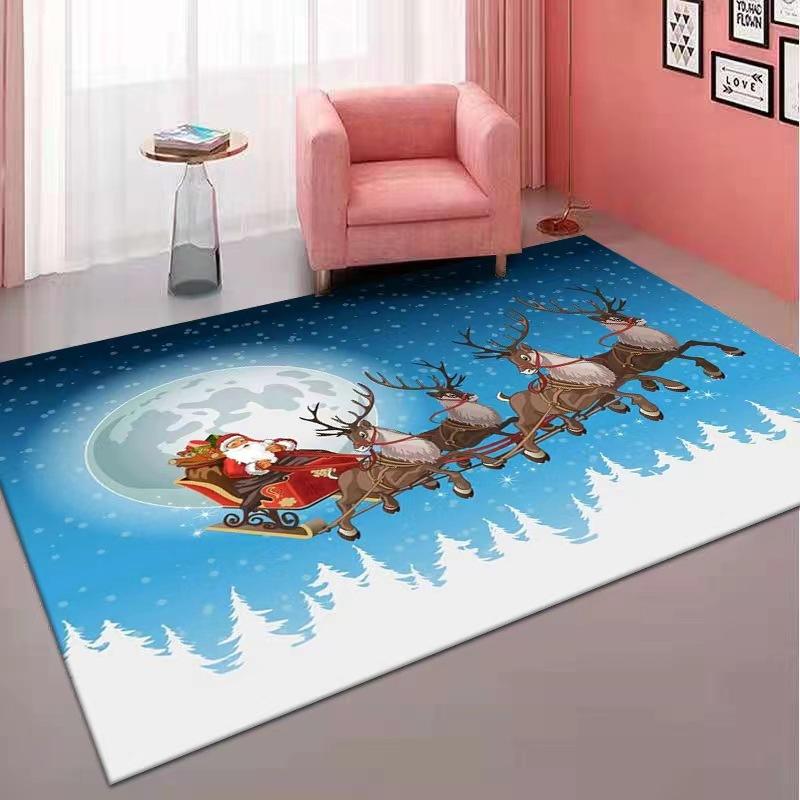 Водопоглощающий износостойкий рождественский коврик для двери, коврик для ванной комнаты, нескользящий рождественский декор
