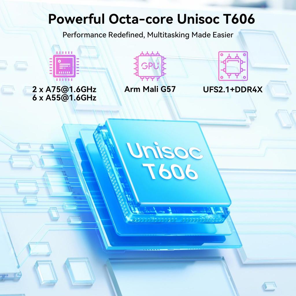 TABWEE T20 Android 15 24 ГБ ОЗУ 256 ГБ ПЗУ Планшет 10,1 дюйма 1280x800 FHD Дисплей Octa Core UMS9230 T606 ПК Планшет с клавиатурой