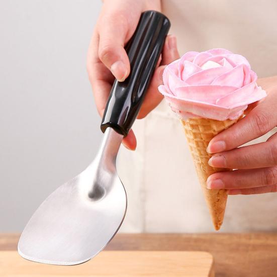 Stainless Steel Ice Cream Spade Commercial Grade Ice Cream Scoop for Desserts Thickened Ergonomic Handle Ice Cream Shovel