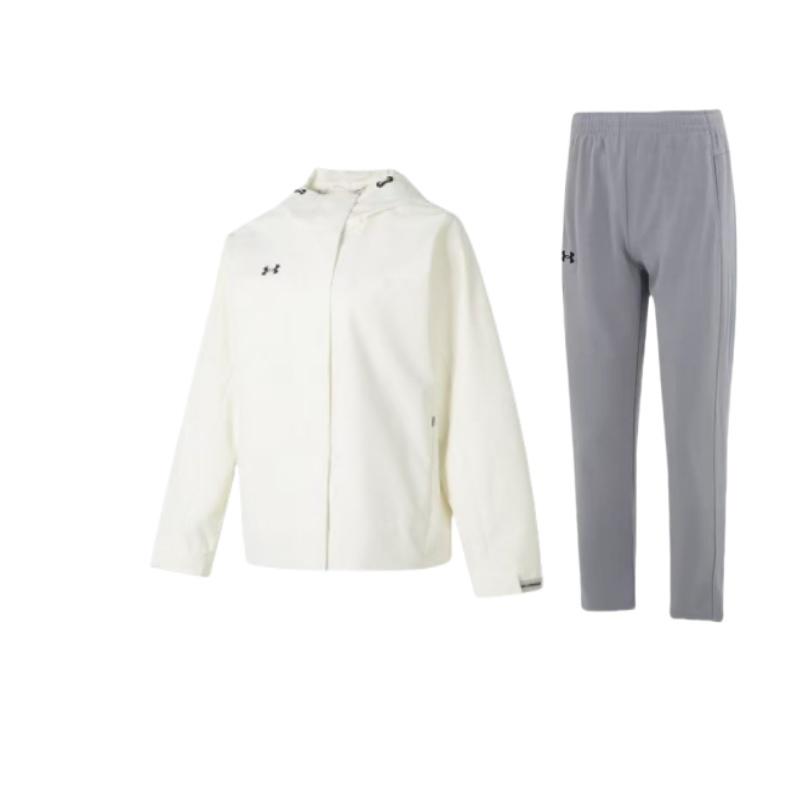 Under Armour Однотонная куртка-худи из удобной тканой ткани для тренировок на открытом воздухе и фитнеса и длинные брюки, повседневный спортивный костюм 23600703-014+-23600402-101