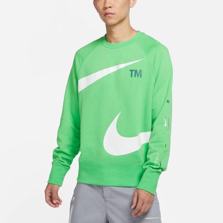 Nike Sweatshirts Men's Green Crew Neck Moderate Regular DD6097-362