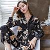Mulberry Silk Pajamas Women's Silk Pajamas Set Pajamas Floral Print Flower Long Sleeve Pajamas