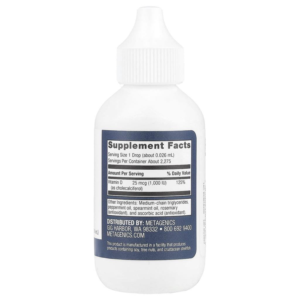 Liquid Vitamin D3, 25Mcg(1,000Iu), 59.14Ml(2Fl Oz)
