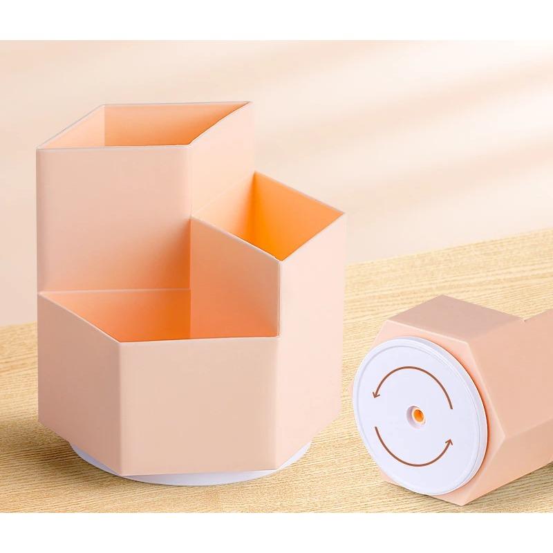 Вращающийся на 360° креативный многоугольный держатель для ручек, школьные канцелярские принадлежности, органайзер для канцелярских принадлежностей для студентов, многофункциональный держатель для ручек