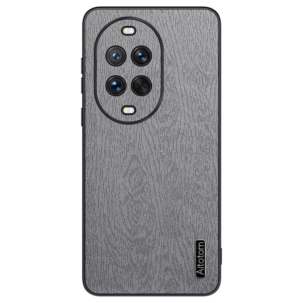 For Huawei nova 14 Ultra 5G Case Wood Texture PU Leather Coated PC TPU Phone Cover
