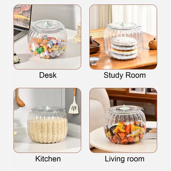 Банка для хранения с герметичной крышкой, большая емкость, пищевой класс, без BPA, прозрачный дизайн, пыленепроницаемый контейнер для зерна и риса