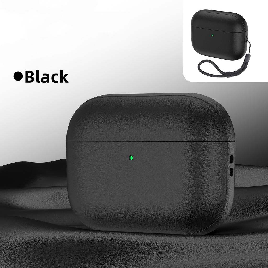 Для AirPods Pro 3 Чехол Текстура кожи Полная защита корпуса Для Airpods Pro 3-го поколения Чехол-накладка со шнурком и набором для чистки