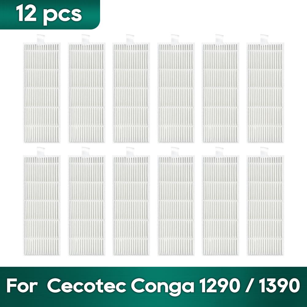 Совместимо для Cecotec Conga 1290 / 1390 / 1590 Робот-пылесос Запасные части Роликовая щетка Тряпка Насадка для швабры Ткань Hepa-фильтр