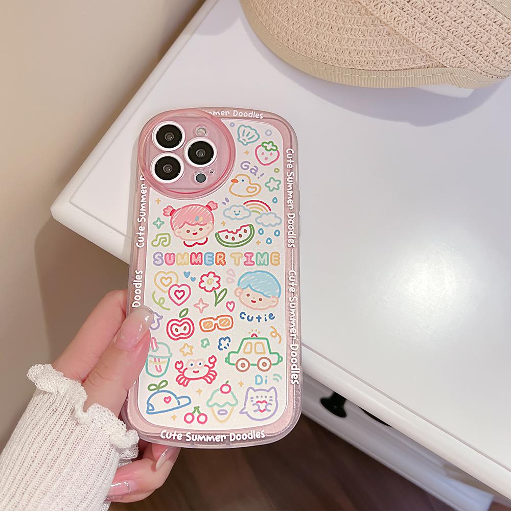 Cute Cartoon Phone Case For Iphone 11 12 13 Pro Max Case Iphone X Xr Xs Max 7 8 Plus Se 2022 Soft Silicone Shockproof Cover Capa