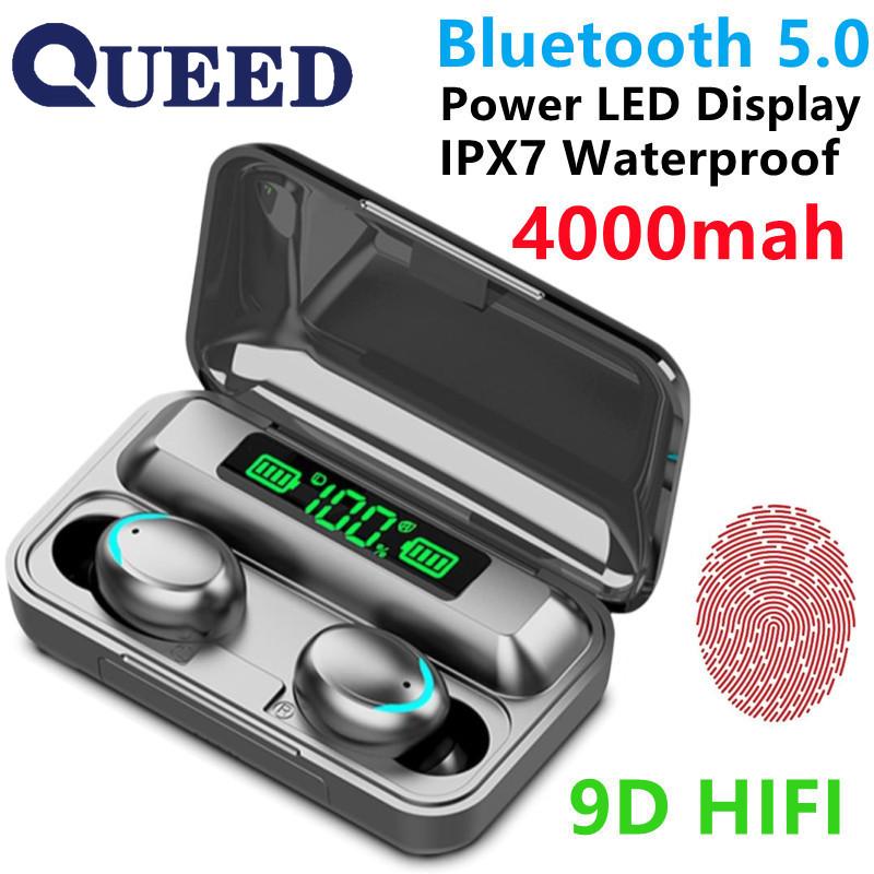 Беспроводная Bluetooth-гарнитура со светодиодной подсветкой и сенсорным дисплеем для упражнений TWS Dual Ear 5.0