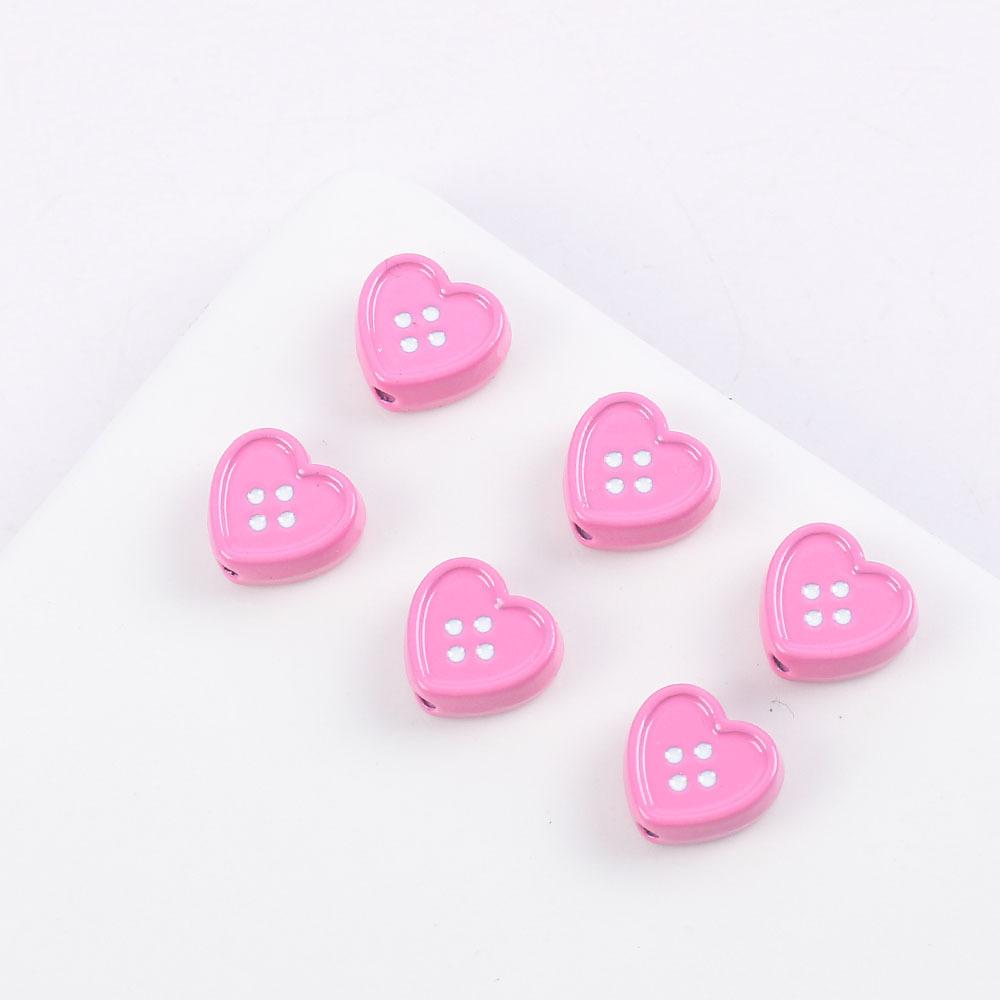 Милые Сладкие Металлические Аксессуары для Украшений в Форме Пуговиц Любви Ветер Аксессуары для Волос Чехол для Мобильного Телефона DIY Материал для Ожерелья