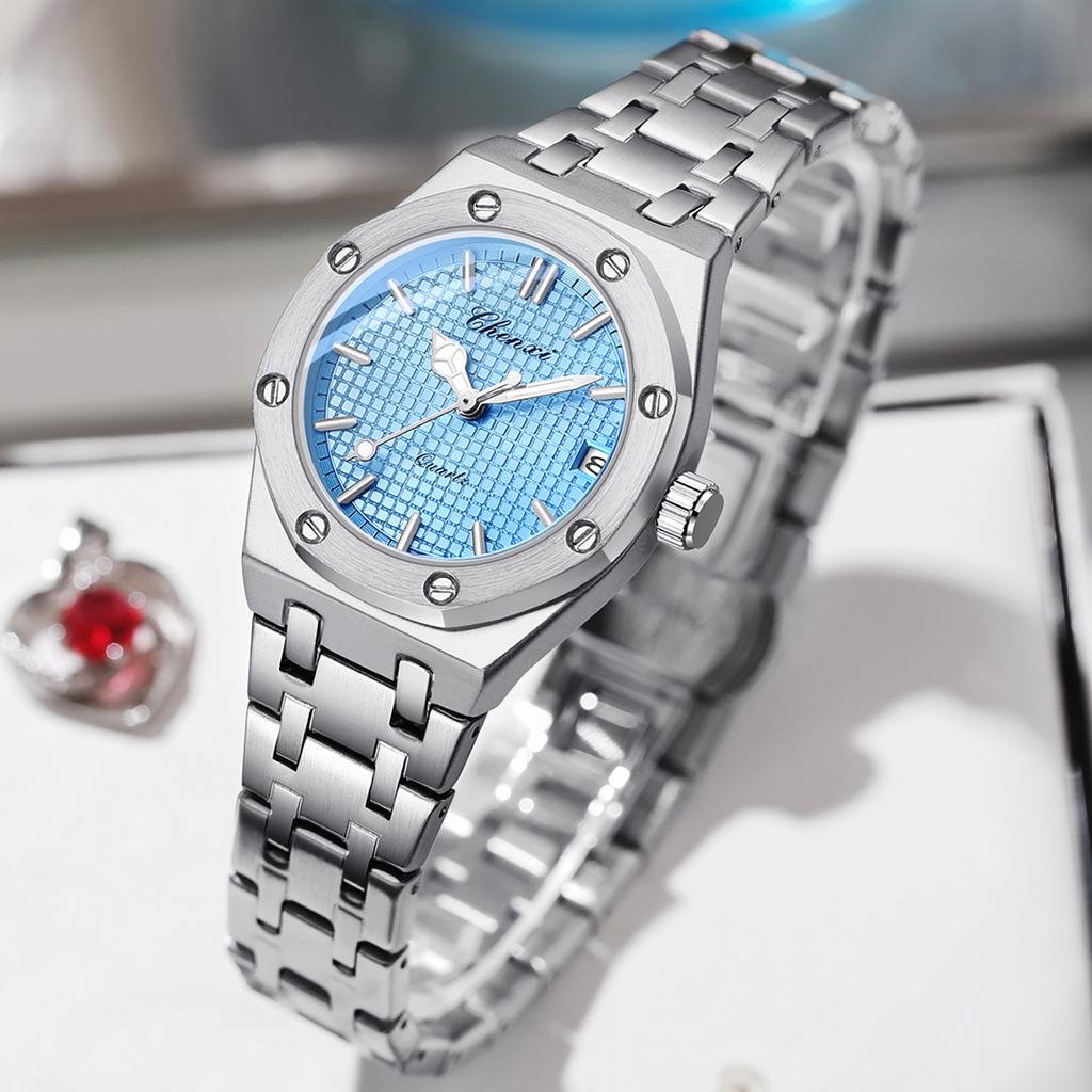 Chenxi Top Luxury Quartz Watch for Women Elegant Stainless Steel Watch Luminous Waterproof Date Wristwatch Ladies Dress Watch