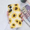 Для OPPO A52 A35 A17 A17K A16 A15 A15S чехол красивый квадратный жидкий силиконовый чехол с изображением подсолнуха и ромашки для OPPOA17 OPPOA15, бампер Fundas Coque