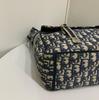 [Pre-Owned] Camp Classic Monogram Embroidered Vintage College Style Canvas Shoulder Bag - Excellent #10G55ZF