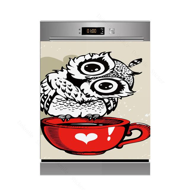 3D бамбуковая текущая вода, свеча, камень, посудомоечная машина, холодильник, морозильная наклейка, детская художественная крышка двери холодильника, обои, кухонный декор