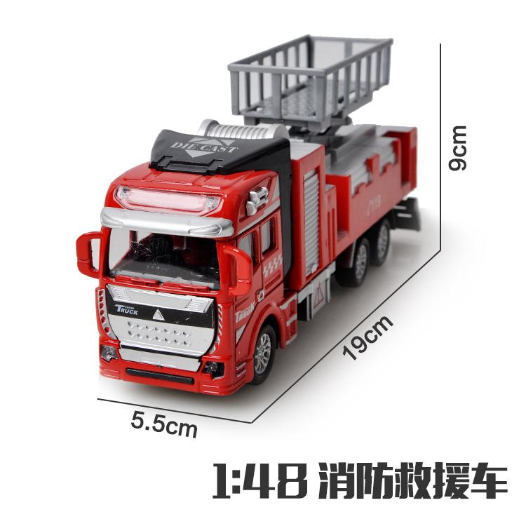Машинка-симулятор из легкого сплава для моделирования, мусоровоз, пожарная лестница, нефтяной танкер, разбрызгиватель, модель игрушечной машинки для мальчиков и девочек B175