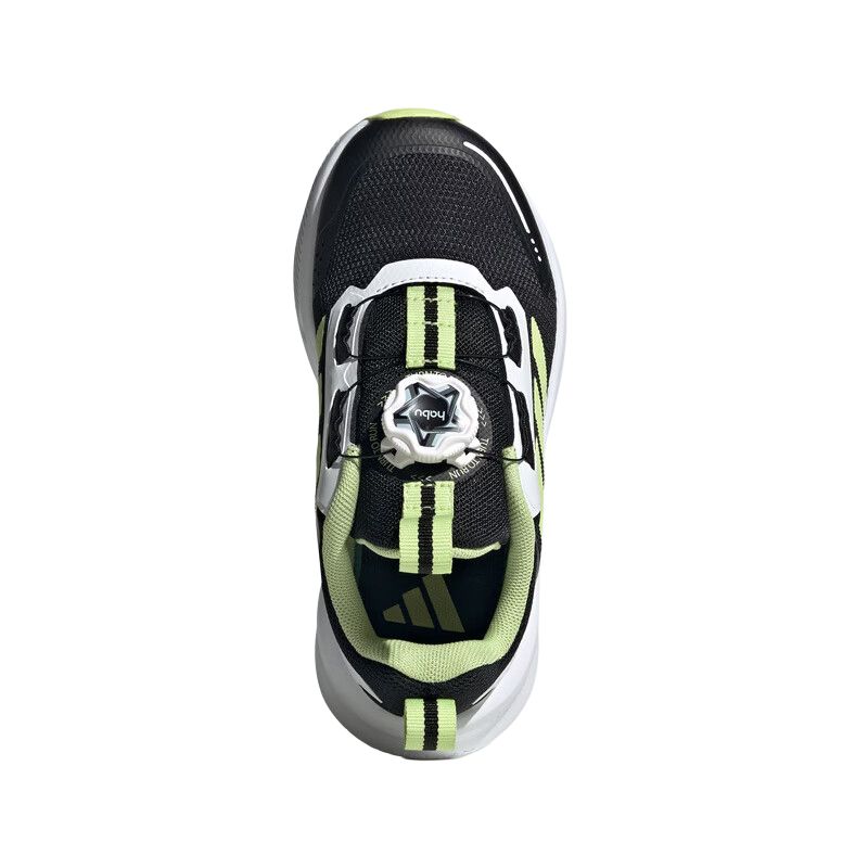 Adidas Fortarun 4.0 Habu Versatile Comfortable Durable Low-Top Kids Running Shoes Kids Running Shoes Black Green KJ6281