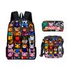 Dropshipping 3D new product Roblox student school bag lunch bag pencil bag Roblox printed backpack three-piece set