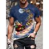 Christmas T-Shirts for Men Summer Funny 3D Print Men's T-Shirts O-Neck Man Short Sleeve T-Shirt Casual Loose Fashion Clothing