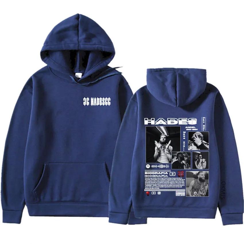 Рэпер Hades66 Двусторонний принт Хип-хоп Графический Мужская одежда Модная толстовка Свободная кофта Весна Осень Повседневная Толстовка