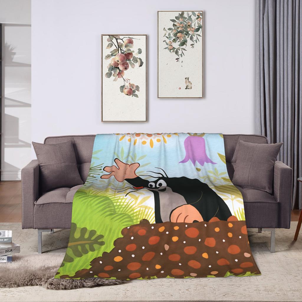 Soft Bedding Throws Camping Czech Cartoon Krtek Mole Blanket Flannel Bedspread For Living Room Funny Sofa Bed Cover