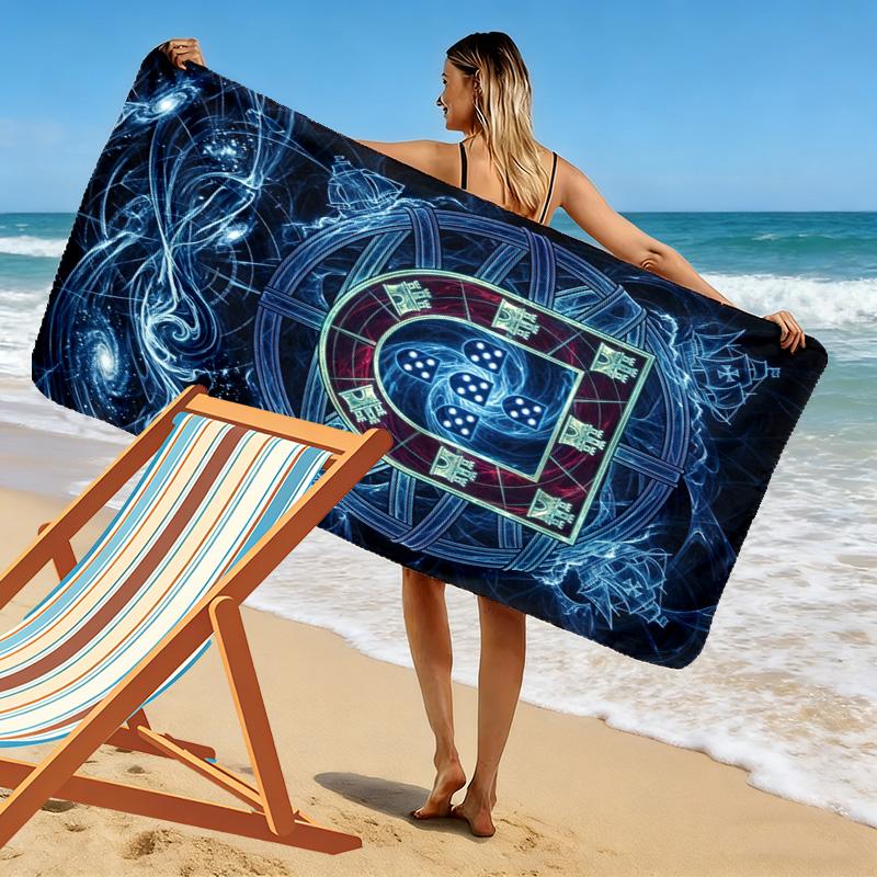 Portuguese Heritage Emblem beach towel Outdoor camping Portable for travel Outdoor pool towel Absorbent bath towel swim beach towel