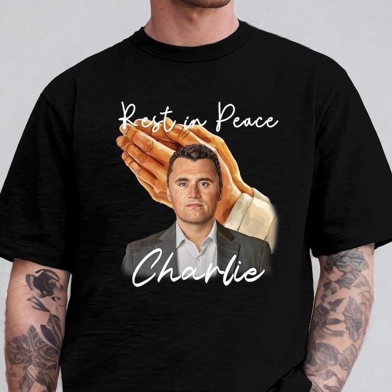 Новая футболка Rip Charlie Kirk Подарок для фанатов Унисекс S-5XL Ss2465