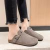 New Clogs Slippers For Women Men Cork Footbed Sandals Female Suede Mules Slides Beach Shoes