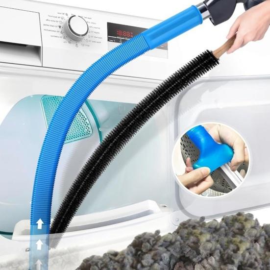 Набор для чистки вентиляционного отверстия сушилки с гибкой щеткой для ворса из капока, насадкой-пылесосом для воздуховодов, пылесосом, инструментом для чистки с длинным охватом