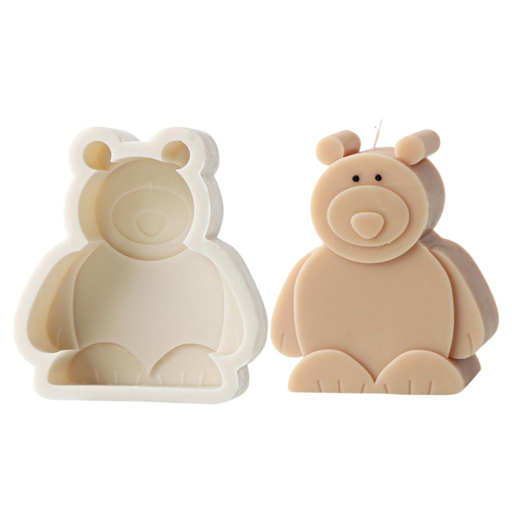 Красивая глиняная силиконовая форма, формы для украшений, формы для статуй в форме мультяшных животных, силиконовая форма для свечей, идеально подходящая для рукоделия