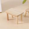 Miniature Ornaments Toy Model 1:12 Dollhouse Kids Play Toys Simulation Wood Table Wooden Tea Table