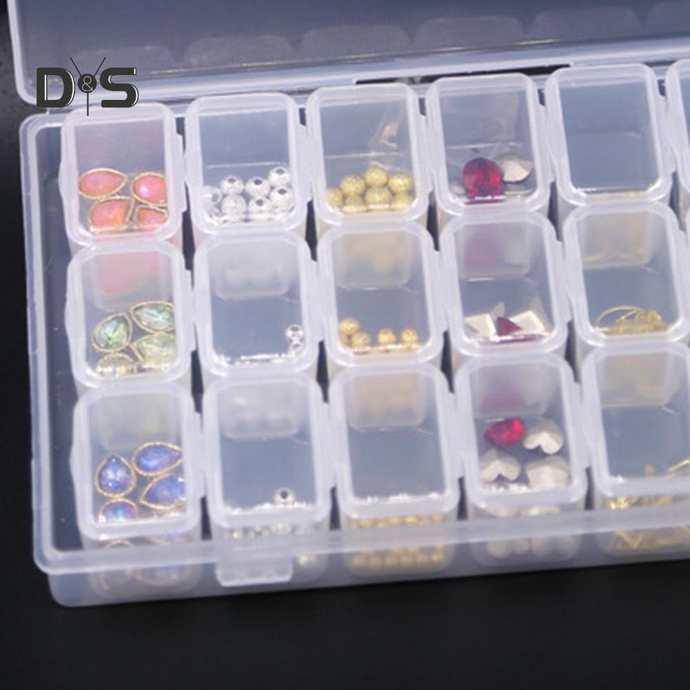 Fancystyle 56 сетчатый прозрачный ящик для хранения украшений для ногтей ящик для инструментов с крышкой контейнер для демонстрации