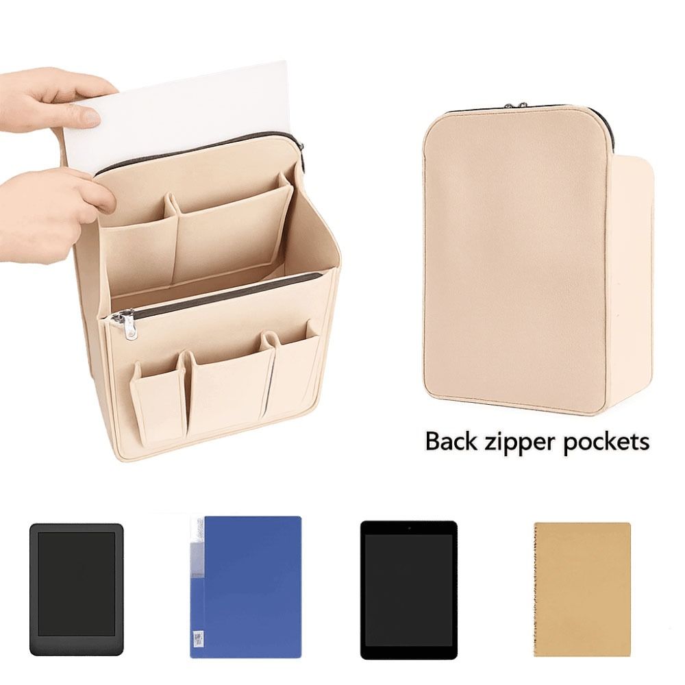 Многокарманный органайзер-вставка для рюкзака, войлочная вставка, косметичка, портативная сумка для хранения, для путешествий