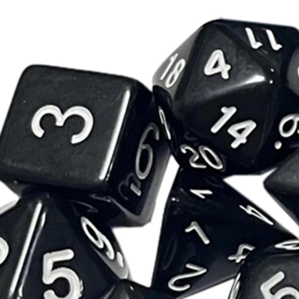 Набор из 7 акриловых игральных костей Набор костей Настольная игра Семейные игры Аксессуары Стол для подарков на вечеринку