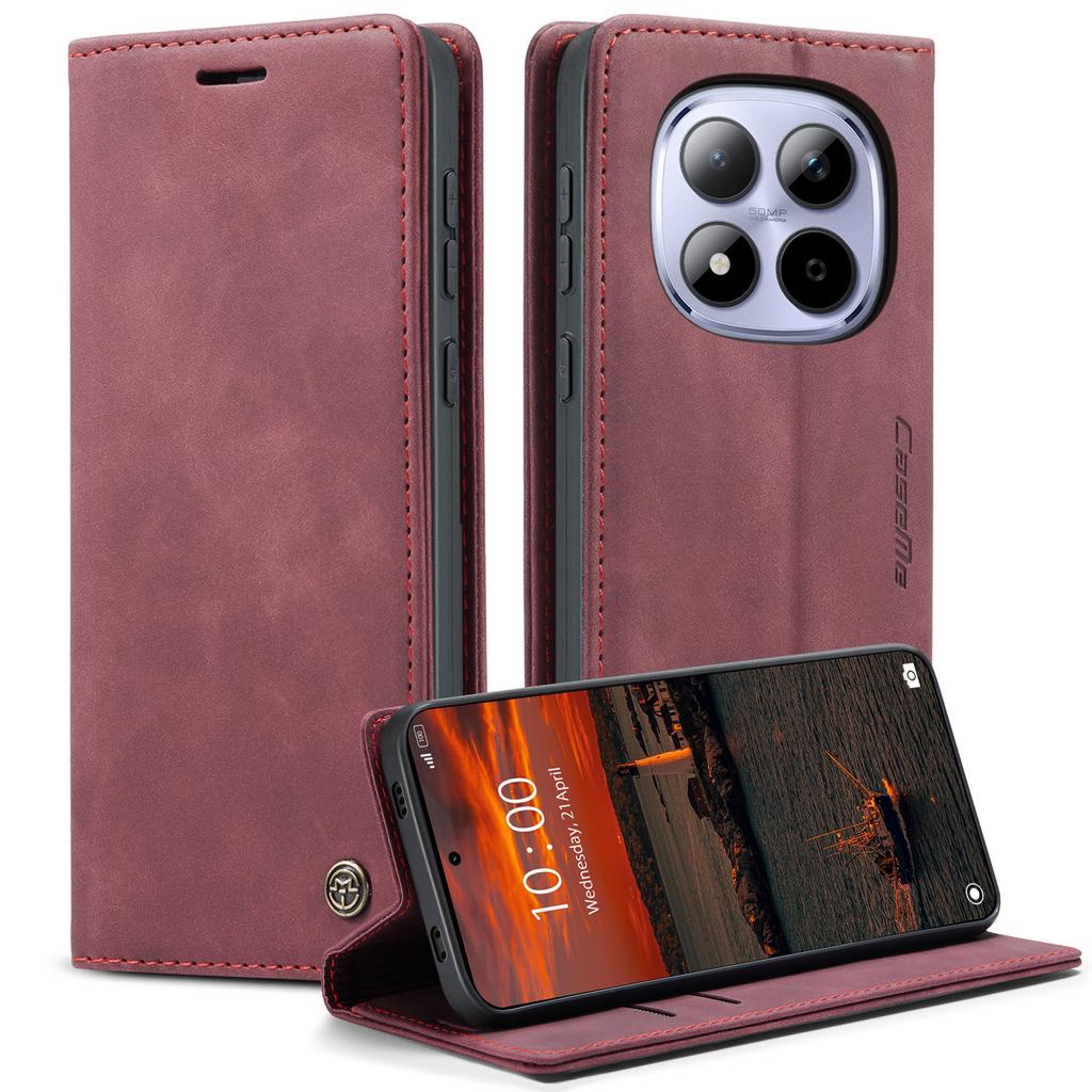 Для Xiaomi Redmi Note 15 Pro 4G (Глобальный) Чехол-кошелек CASEME Серия 013 Кожа PU Чехол для телефона Подставка