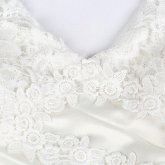 Свадебное платье для невесты, кружевное аппликация, V-образный вырез, без рукавов, свадебное платье, атласное торжественное платье, коктейльное вечернее платье