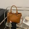 Высококачественная ретро коричневая маленькая сумка женская универсальная сумка-мессенджер портативная сумка-ведро