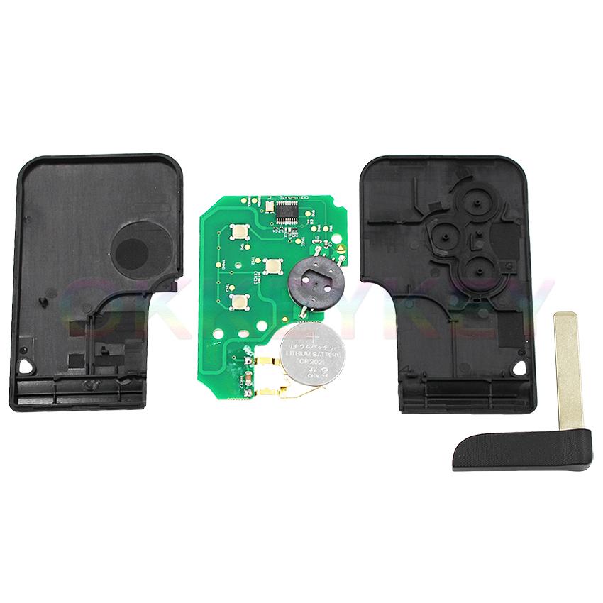 Ecusells Бесключевой/Небесключевой 3-кнопочный Пульт-ключ для Renault Megane Scenic Smart Card 433МГц Чип ID46 PCF7947/ PCF7926AT /PCF7943
