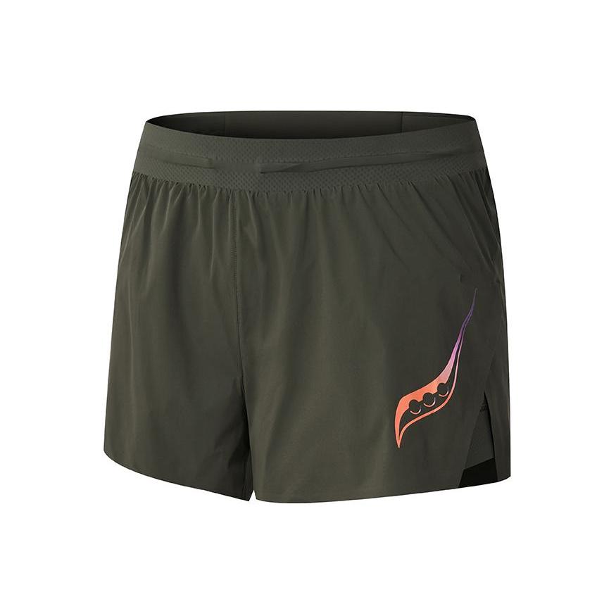 Saucony Casual Shorts Men's Withered Yellow Green SC2249031D-GE67
