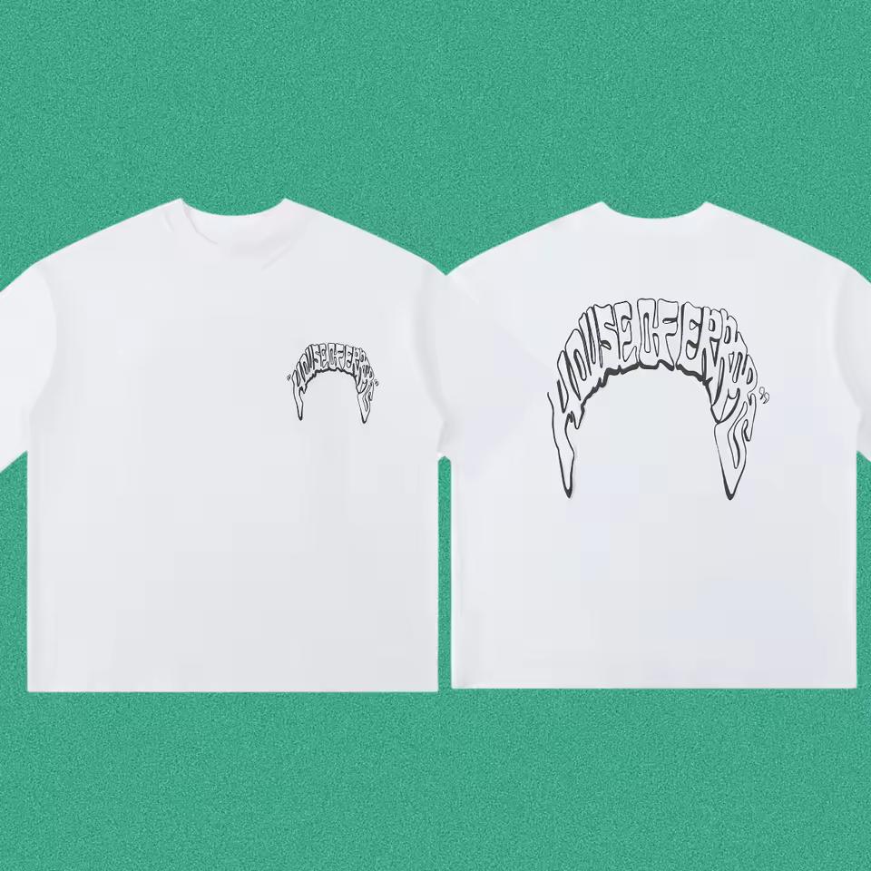 Best House 2026 Errors Ins American Streetwear Loose T-shirt Graphic Printing High-end Luxury Unisex Style Both of Men and Women