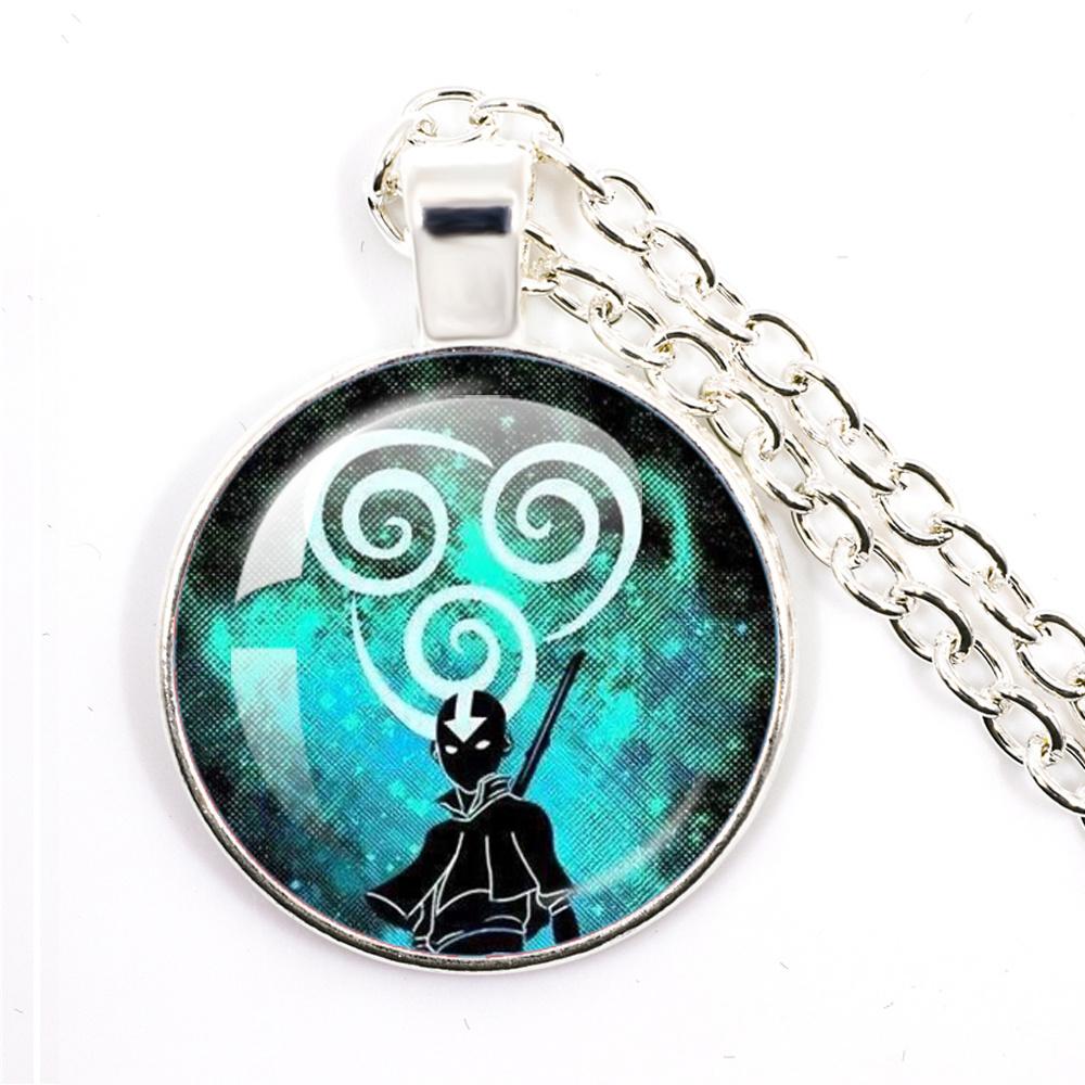 Anime The Last Airbender Fire And Water Tribe Elements Of Water Earth Fire And Air Dome Glass Cabochon Necklace Gift