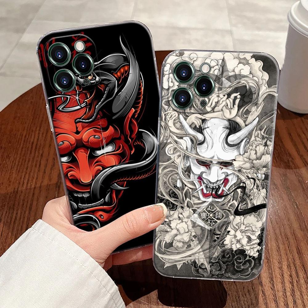 Японское искусство Самурай Ниндзя Прозрачный Чехол Для Apple iPhone 17 16 15 14 13 12 11 Pro Max Plus 16E 17Air 17Pro Чехол для Телефона Funda